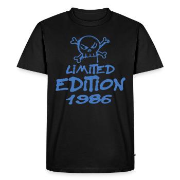 Edition Limitée 1986 Anniversaire Né 1986 - T-shirt Premium bio Homme - noir - Devant - Nico (187cm)