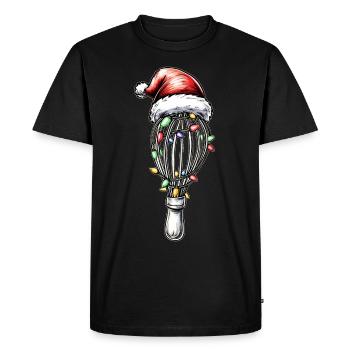 Whisk Christmas Hat Baking Baker Christmas - Men's Premium Organic T-Shirt - black - Front - Nico (187cm)