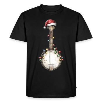Joueur de banjo Joueur de banjo Chapeau de Père Noël - T-shirt Premium bio Homme - noir - Devant - Nico (187cm)