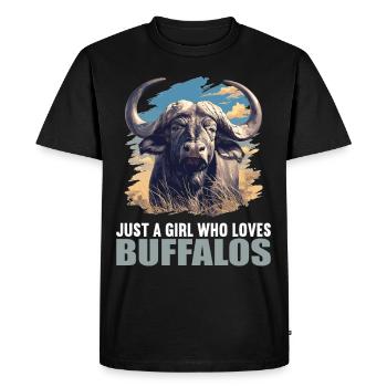 Buffles Buffalo Büffel - T-shirt Premium bio Homme - noir - Devant - Nico (187cm)