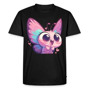 papillon papillons papillon papillon - T-shirt Premium bio Homme - noir - Devant - Nico (187cm)