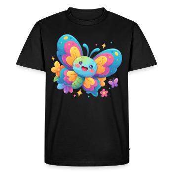 papillon papillons papillon papillon - T-shirt Premium bio Homme - noir - Devant - Nico (187cm)