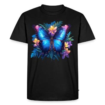papillon papillons papillon papillon - T-shirt Premium bio Homme - noir - Devant - Nico (187cm)
