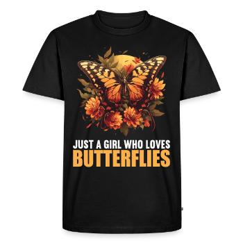 papillon papillons papillon papillon - T-shirt Premium bio Homme - noir - Devant - Nico (187cm)