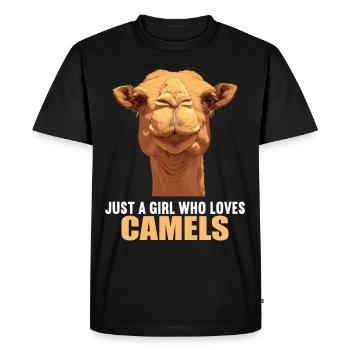 Chameau Kamele Kamel - T-shirt Premium bio Homme - noir - Devant - Nico (187cm)