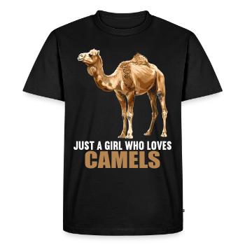 Chameau Kamele Kamel - T-shirt Premium bio Homme - noir - Devant - Nico (187cm)
