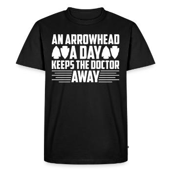 Arrowheads Collection de pointes de flèche de collection - T-shirt Premium bio Homme - noir - Devant - Nico (187cm)