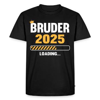 Bruder 2025 Chargement - T-shirt Premium bio Homme - noir - Devant - Nico (187cm)