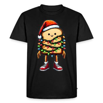 pain mignon cuisson pain pain boulanger Noël Mu - T-shirt Premium bio Homme - noir - Devant - Nico (187cm)