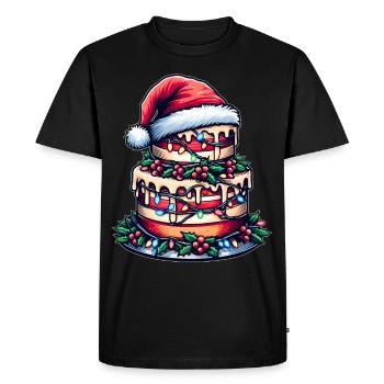 Cake Decoration Cake Decorator Santa Hat - Men's Premium Organic T-Shirt - black - Front - Nico (187cm)