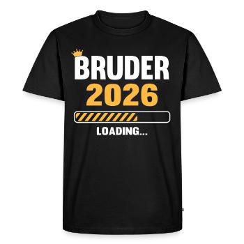 Bruder 2026 Chargement - T-shirt Premium bio Homme - noir - Devant - Nico (187cm)