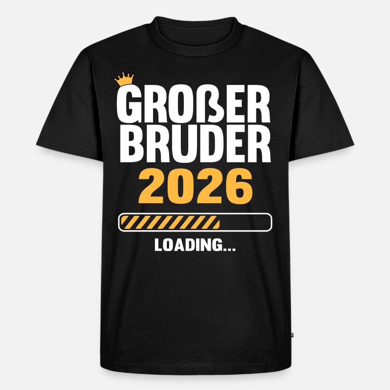 Großer Bruder 2026 Loading - Männer Premium Bio T-Shirt - Schwarz