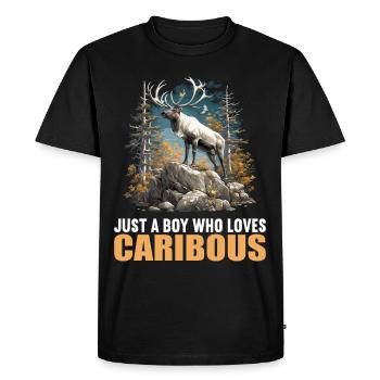 Caribou Karibus Karibu - T-shirt Premium bio Homme - noir - Devant - Nico (187cm)