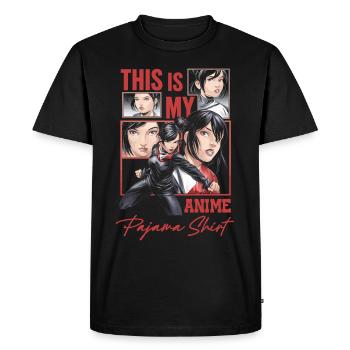 C’est ma chemise de pyjama anime - T-shirt Premium bio Homme - noir - Devant - Nico (187cm)