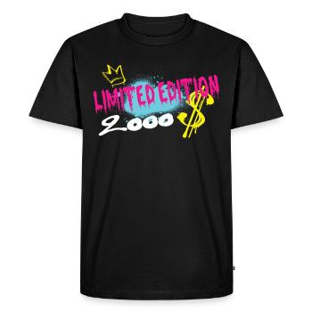 Limited Edition 2000 Birthday Born 2000 - Men's Premium Organic T-Shirt - black - Front - Nico (187cm)