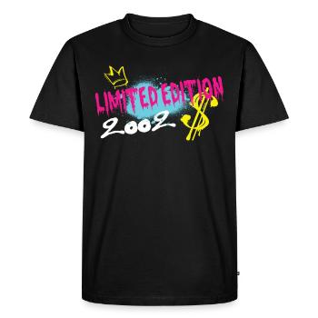 Limited Edition 2002 Birthday Born 2002 - Men's Premium Organic T-Shirt - black - Front - Nico (187cm)