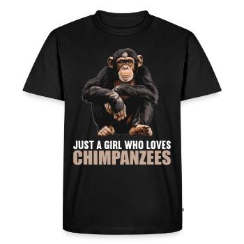 Chimpanzee Schimpansen Schimpanse - Men's Premium Organic T-Shirt - black - Front - Nico (187cm)