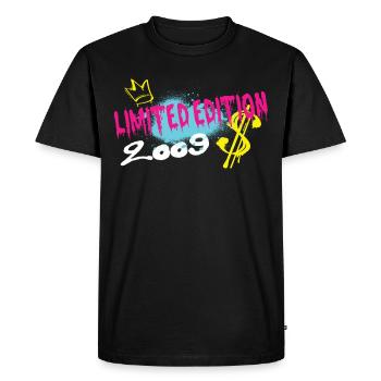Limited Edition 2009 Birthday 2009 Born - Men's Premium Organic T-Shirt - black - Front - Nico (187cm)