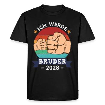 I'm going to be a brother in 2028 Pregnancy Expectant - Men's Premium Organic T-Shirt - black - Front - Nico (187cm)