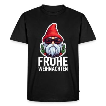 Gnome Gnome Christmas - Men's Premium Organic T-Shirt - black - Front - Nico (187cm)