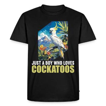 Cacatoès Cacatoès Cacatoès - T-shirt Premium bio Homme - noir - Devant - Nico (187cm)