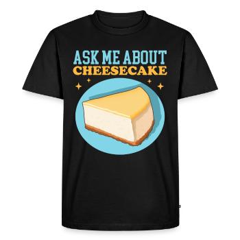 Cheesecake Curd Cake Cadeau Cheesecake - T-shirt Premium bio Homme - noir - Devant - Nico (187cm)