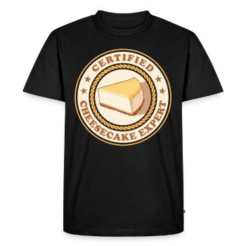 Cheesecake Expert Curd Cake Cadeau Cheesecake - T-shirt Premium bio Homme - noir - Devant - Nico (187cm)