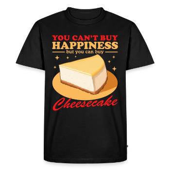 Cheesecake Curd Cake Gifts - Men's Premium Organic T-Shirt - black - Front - Nico (187cm)