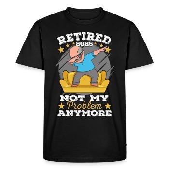 Retired 2025 Retirement Legend Retired - Men's Premium Organic T-Shirt - black - Front - Nico (187cm)