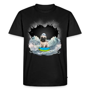 Carlin marin marin ahoy phoque maritime - T-shirt Premium bio Homme - noir - Devant - Nico (187cm)
