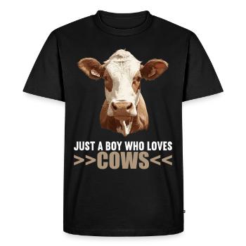 Vaches Vache - T-shirt Premium bio Homme - noir - Devant - Nico (187cm)