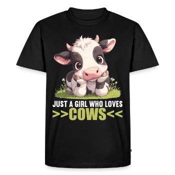 Vaches Vache - T-shirt Premium bio Homme - noir - Devant - Nico (187cm)