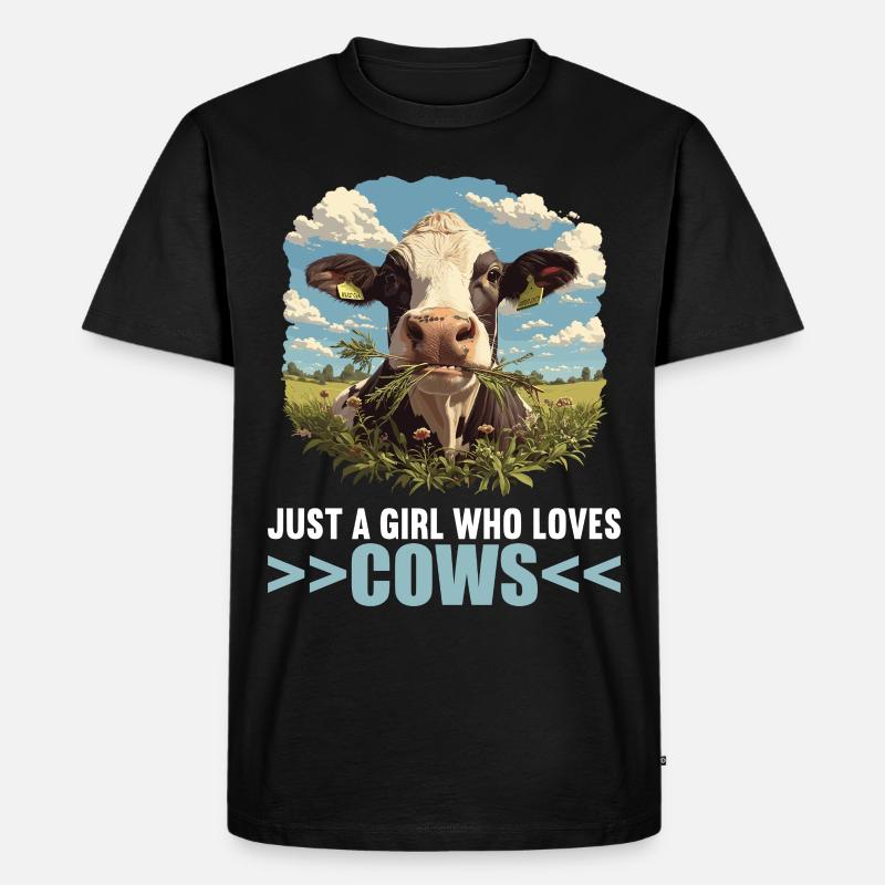 Kühe Kuh - Männer Premium Bio T-Shirt - Schwarz