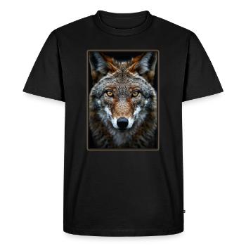 Coyotes Coyote - T-shirt Premium bio Homme - noir - Devant - Nico (187cm)