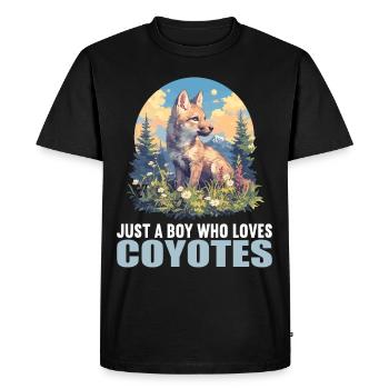 Coyotes Coyote - T-shirt Premium bio Homme - noir - Devant - Nico (187cm)