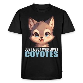 Coyotes Coyote - T-shirt Premium bio Homme - noir - Devant - Nico (187cm)