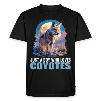 Coyotes Coyote - T-shirt Premium bio Homme - noir - Devant - Nico (187cm)