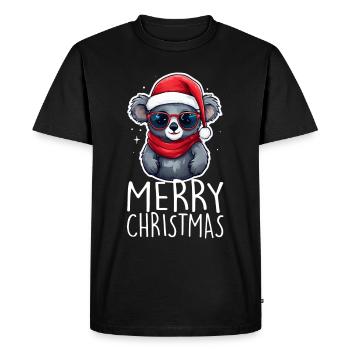 Père Noël Koala - T-shirt Premium bio Homme - noir - Devant - Nico (187cm)