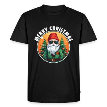 Christmas Gnome - Men's Premium Organic T-Shirt - black - Front - Nico (187cm)