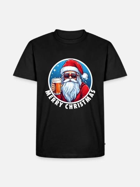 Weihnachtsmann - Männer Premium Bio T-Shirt - Schwarz