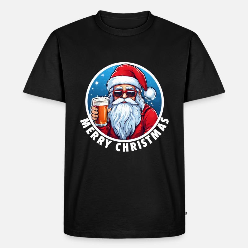 Weihnachtsmann - Männer Premium Bio T-Shirt - Schwarz