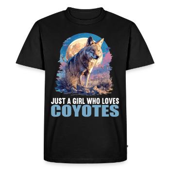 Coyotes Coyote - T-shirt Premium bio Homme - noir - Devant - Nico (187cm)