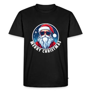 Weihnachtsmann - Männer Premium Bio T-Shirt - Schwarz - Vorne - Nico (187cm)