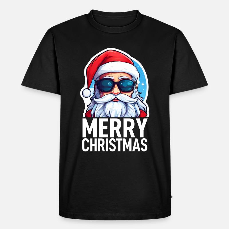 Weihnachtsmann - Männer Premium Bio T-Shirt - Schwarz