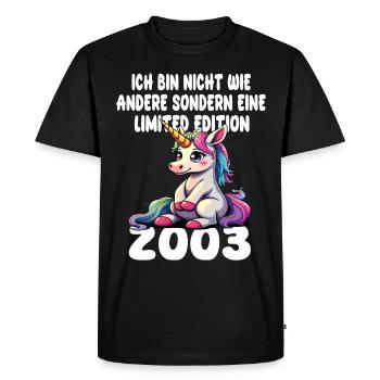 Limited Edition 2003 Birthday 2003 Born - Men's Premium Organic T-Shirt - black - Front - Nico (187cm)