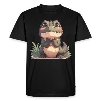 Crocodiles Crocodile - T-shirt Premium bio Homme - noir - Devant - Nico (187cm)