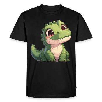 Crocodiles Crocodile - T-shirt Premium bio Homme - noir - Devant - Nico (187cm)