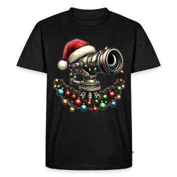 Telescope Stargazing Stargazer Astronomy - Men's Premium Organic T-Shirt - black - Front - Nico (187cm)