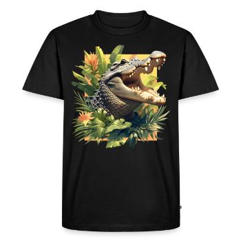 Crocodiles Crocodile - T-shirt Premium bio Homme - noir - Devant - Nico (187cm)