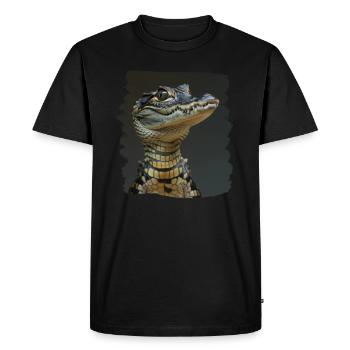Crocodiles Crocodile - T-shirt Premium bio Homme - noir - Devant - Nico (187cm)